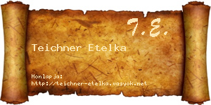 Teichner Etelka névjegykártya